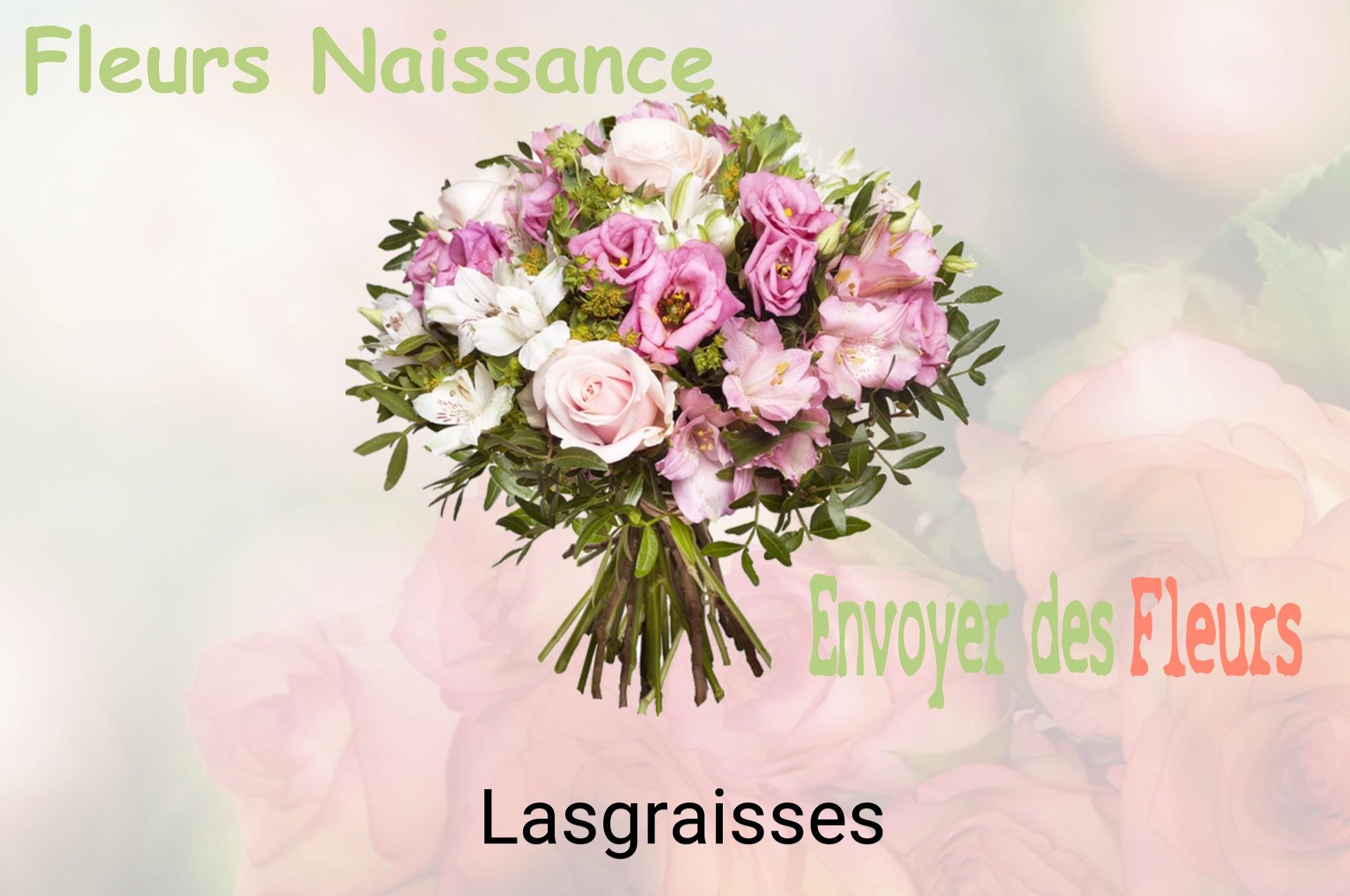 Bouquet de fleurs de naissance livré à Lasgraisses